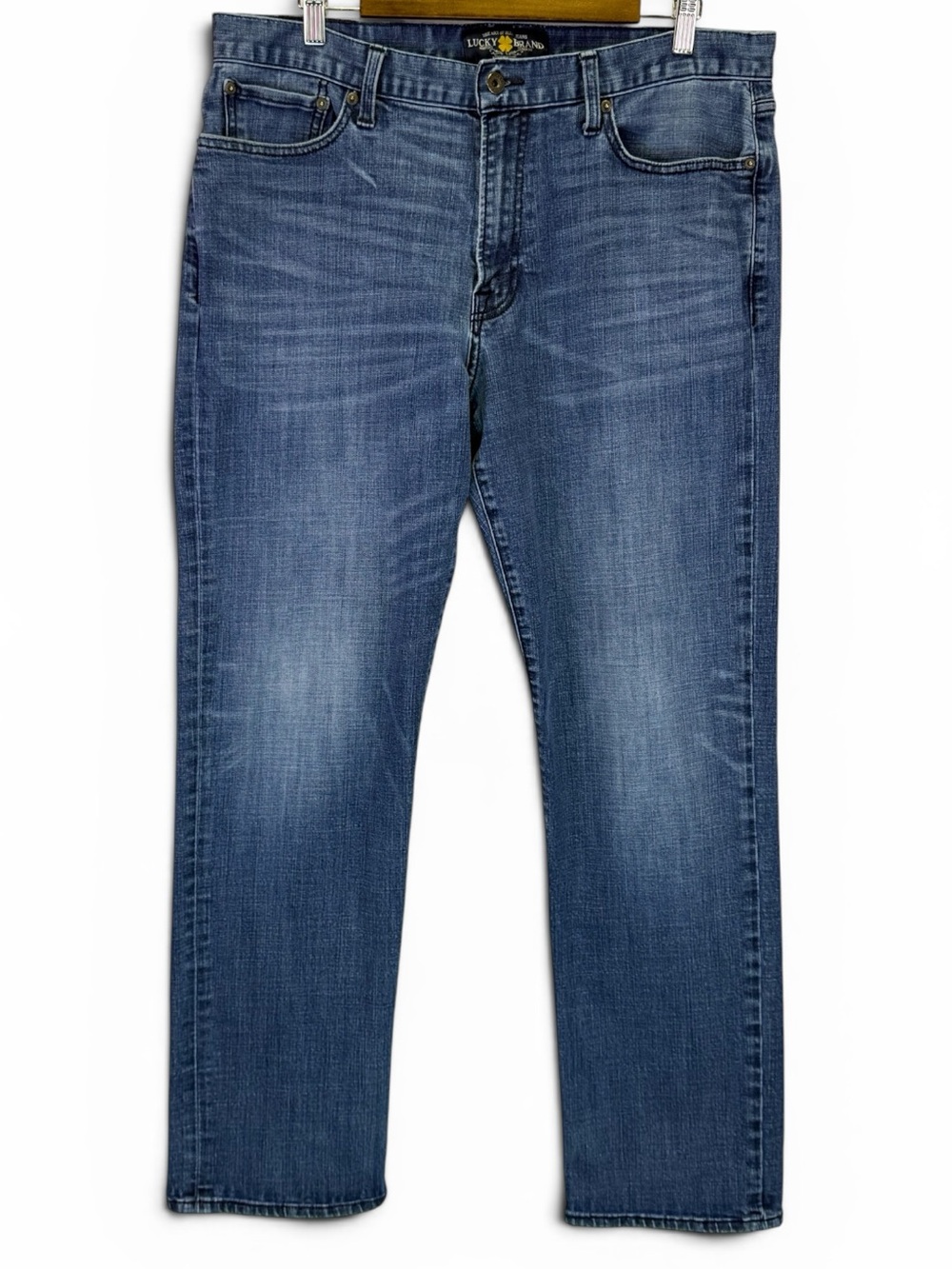 Lucky Brand 363 Vintage Straight Leg Denim Stretch Medium Wash Jeans Size 36x32